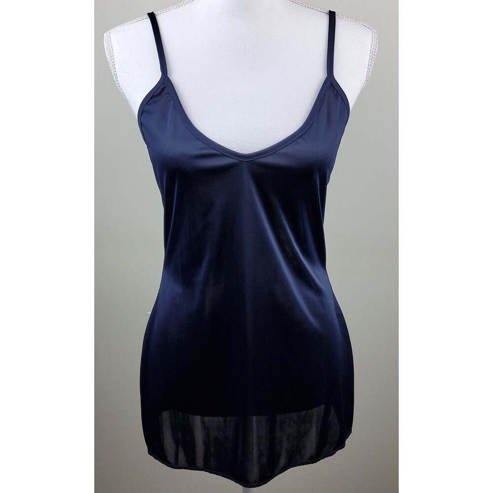 AMS Pure Women's Slip Sleeveless Tank Top Navy Size 6
